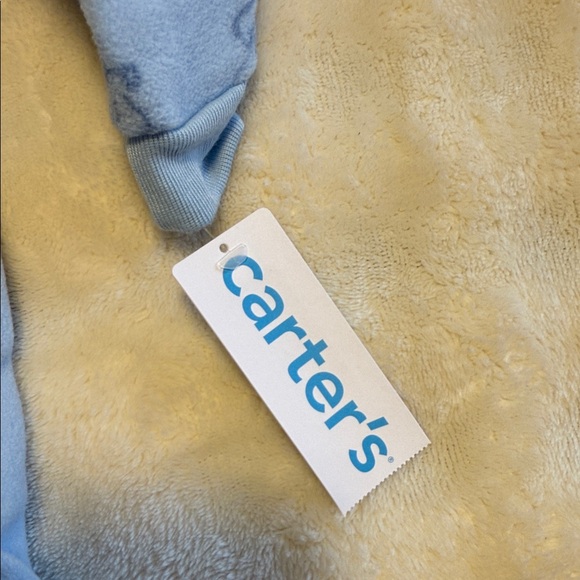 Carter's Cream Dinosaur and Blue Little Brother Footies - Picture 4 of 4